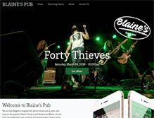 Tablet Screenshot of blainespub.com